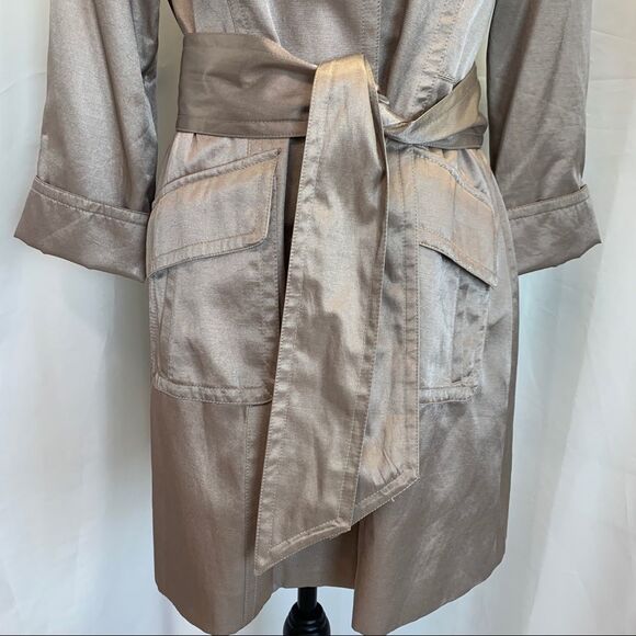 Bedo light tan brown trenchcoat size medium - Picture 7 of 16